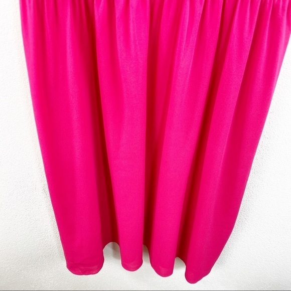 Alice + Olivia Arlen Pink Open Back Mini Sleeveless Dress Silk Blend - Picture 8 of 9